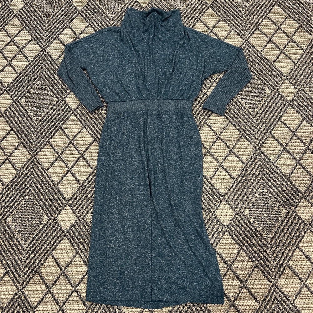 Daily Practice by Anthropologie Side-Slit Maxi Dress Blue Sz Medium Athleisure